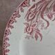 Round antique Saint-Amandoise plate – Iris model – Earthenware
