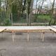 Table de banquet ronde extensible à volets Louis Philippe rénovée 10 pieds