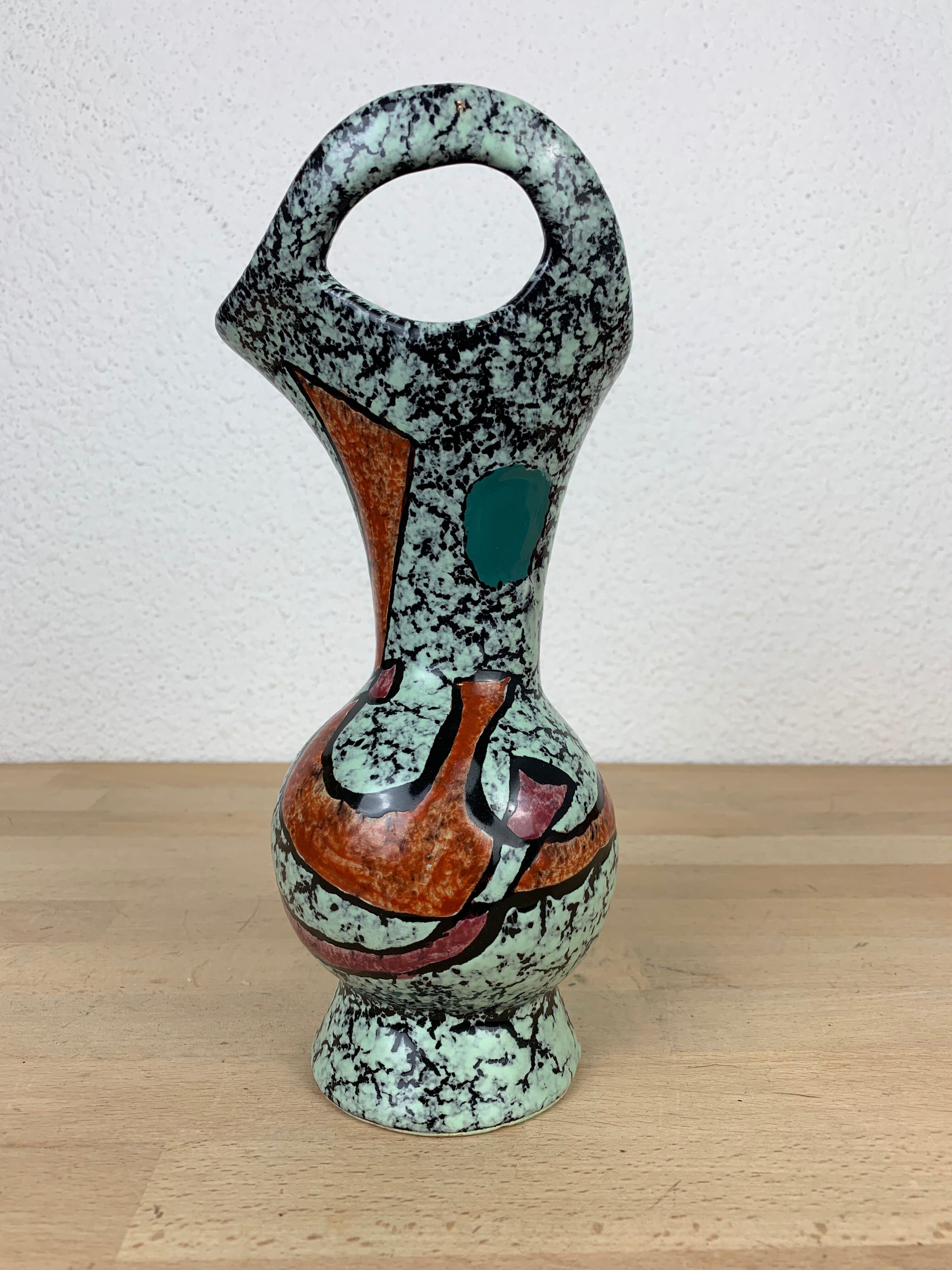 Ceramic vase 50s free form Vallauris Marius Bessonne