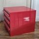 Kartell 4602 Simon Fussell – modular furniture with 3 drawers, red, Italy, 1970.