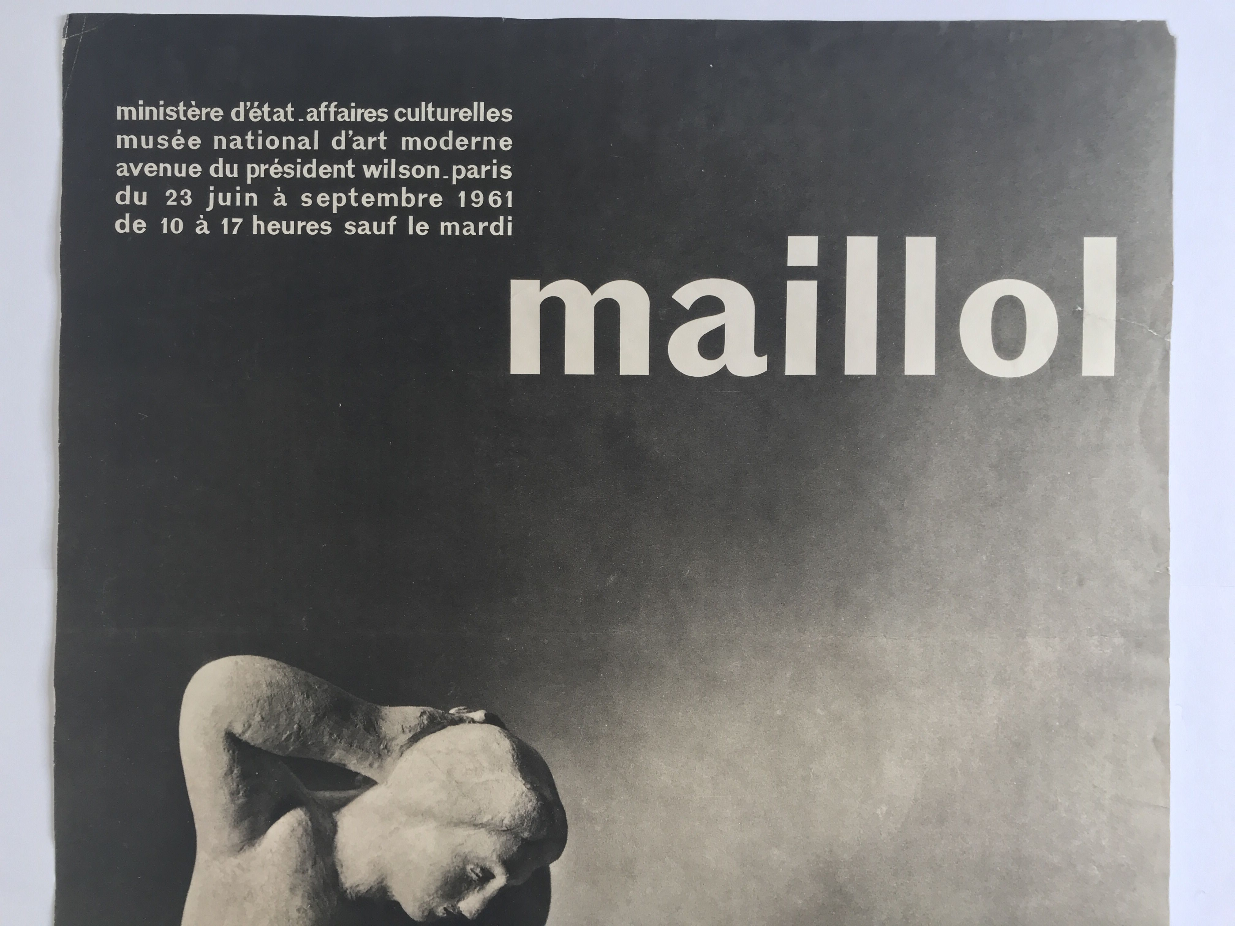 Original poster Aristide MAILLOL, National Museum of Modern Art, 1963 by SOUGEZ Mourlot imp.