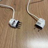 Pair of 1950s designer glass wall lights.