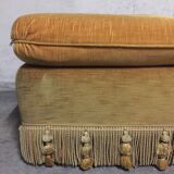 Golden yellow pouffe