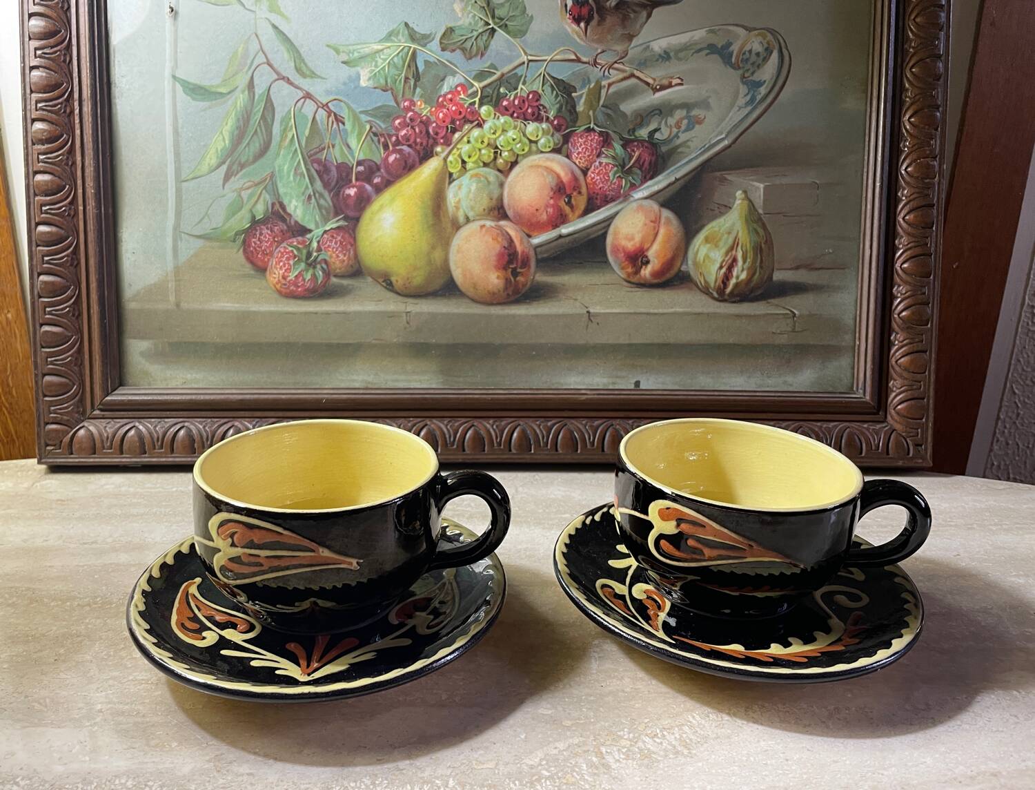 Alsatian ceramic lunch set