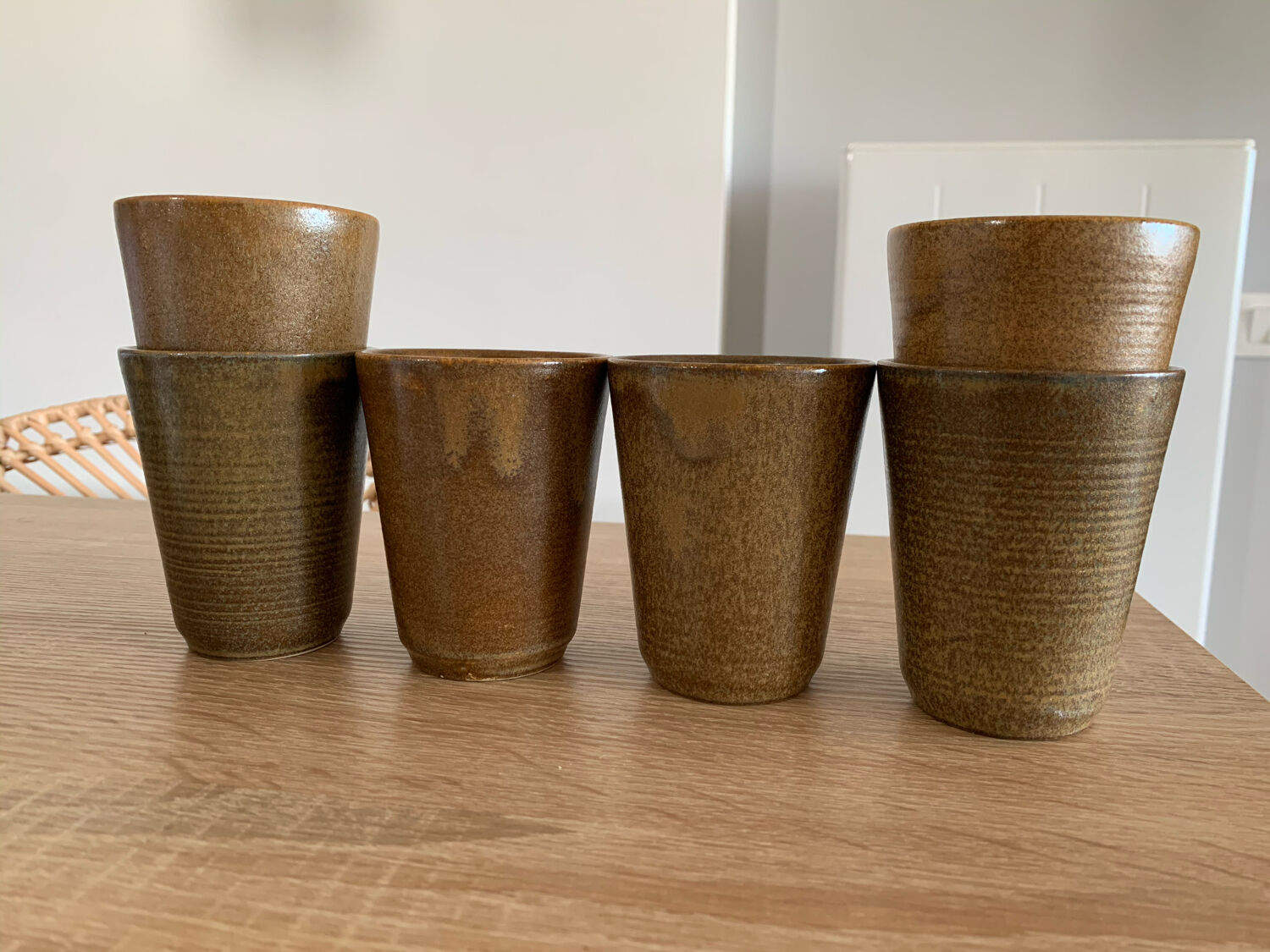 Lot 6 cups in gres digoin