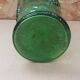 Old green molded glass vase vintage grape cluster decor
