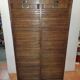 Old double curtained oak filing cabinet