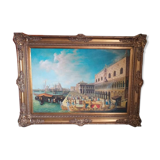 Painting of Venice after the work of Canaletto