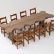 XL French Jeweller’s Dining Table, Early 20th century