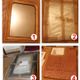 Old gilded mirror and old mercury glass - wall mirror with gold leaf