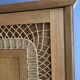 Armoire rotin et chêne clair vintage