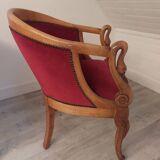 Burgundy velvet salon Swan neck