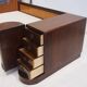 Mid-century meridian by Giuseppe Gibelli with bedside table.