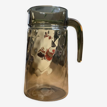 Vintage smoked brown glass decanter