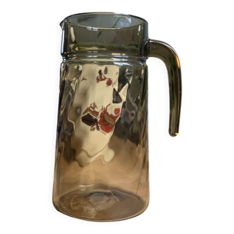 Vintage smoked brown glass decanter