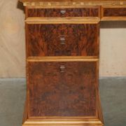 David Linley Burr walnut chest of drawers for light restoration.
