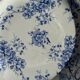 Set of 3 blue plates from Gien pottery, Fleurette model, D22.5.
