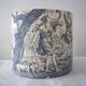Abat-jour Toile Jouy, forme tambour
