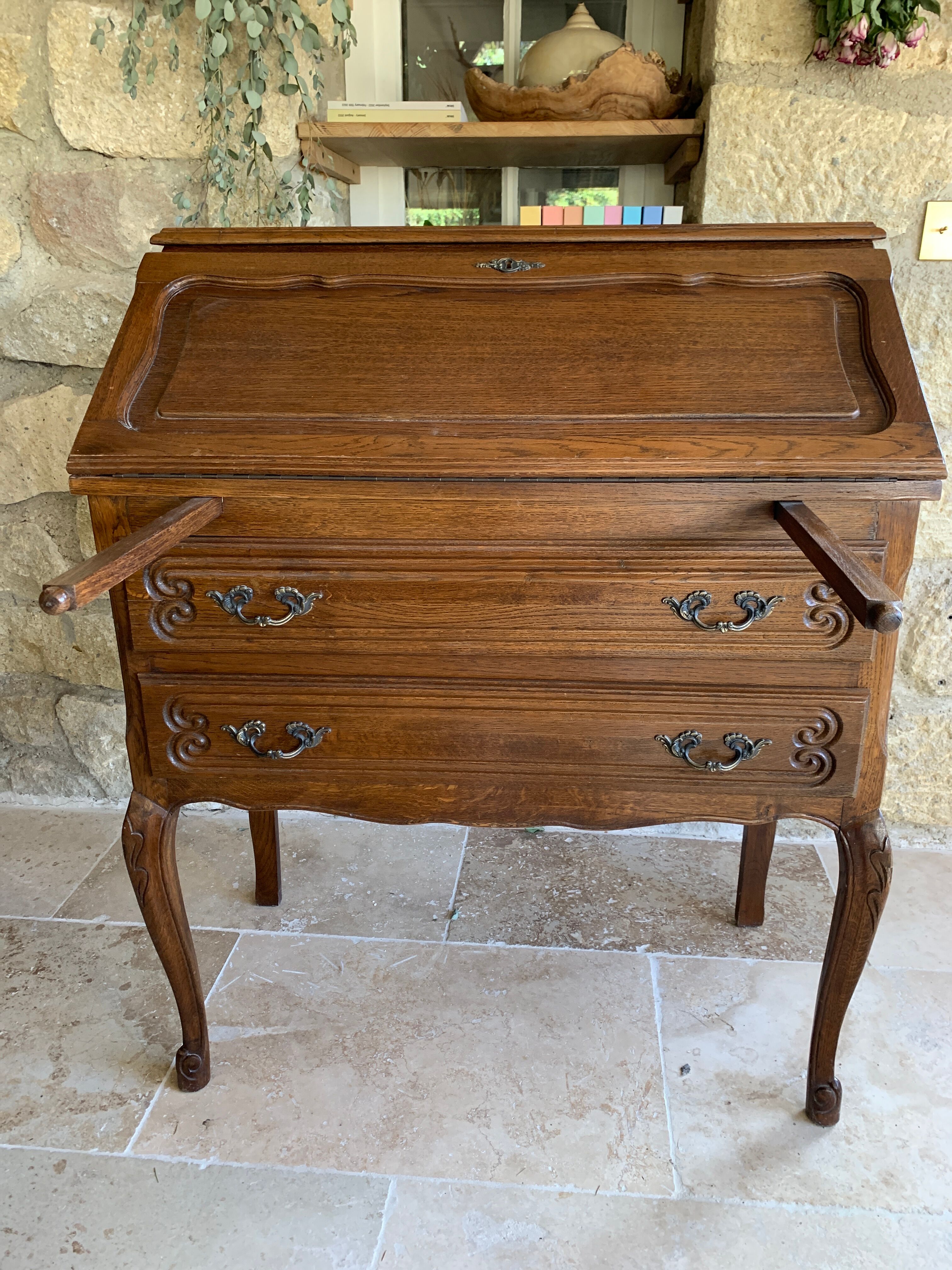 Secretory office writing solid wood carved charming