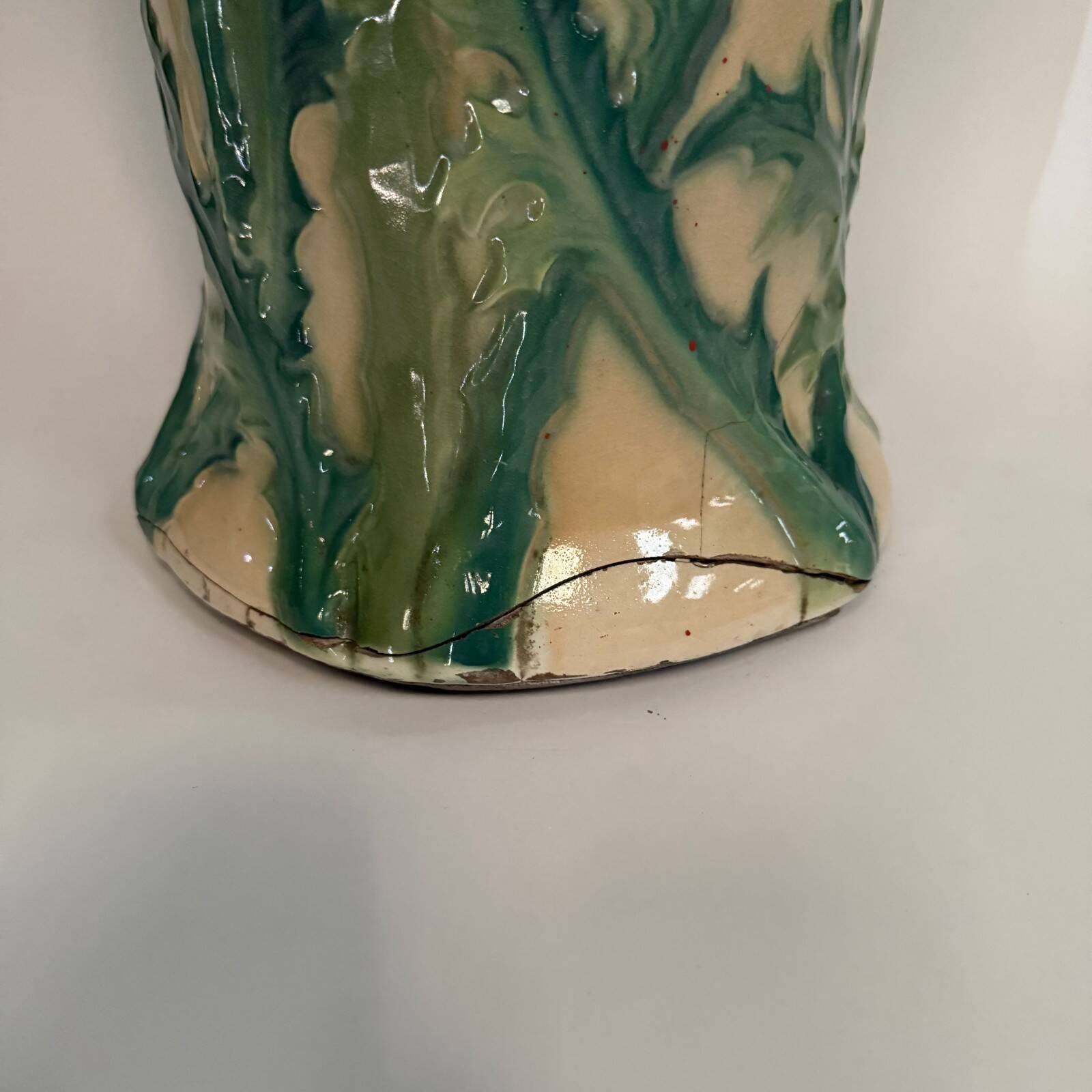 1900 Art Nouveau slip umbrella stand with thistle decoration