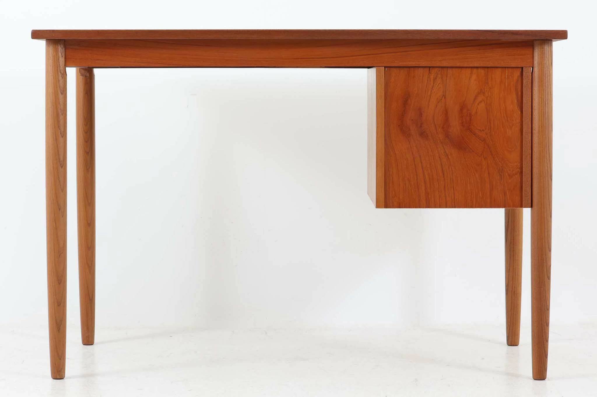 Vintage Scandinavian teak desk with 3 drawers – Denmark, 20th century