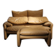 Leather Seating Group ‚Maralunga‘ by Vico Magistretti for Cassina