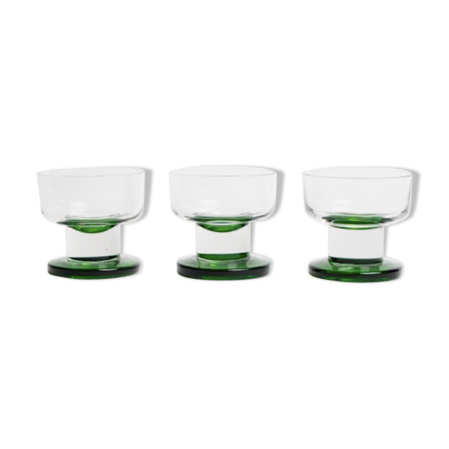 Three scotch glasses