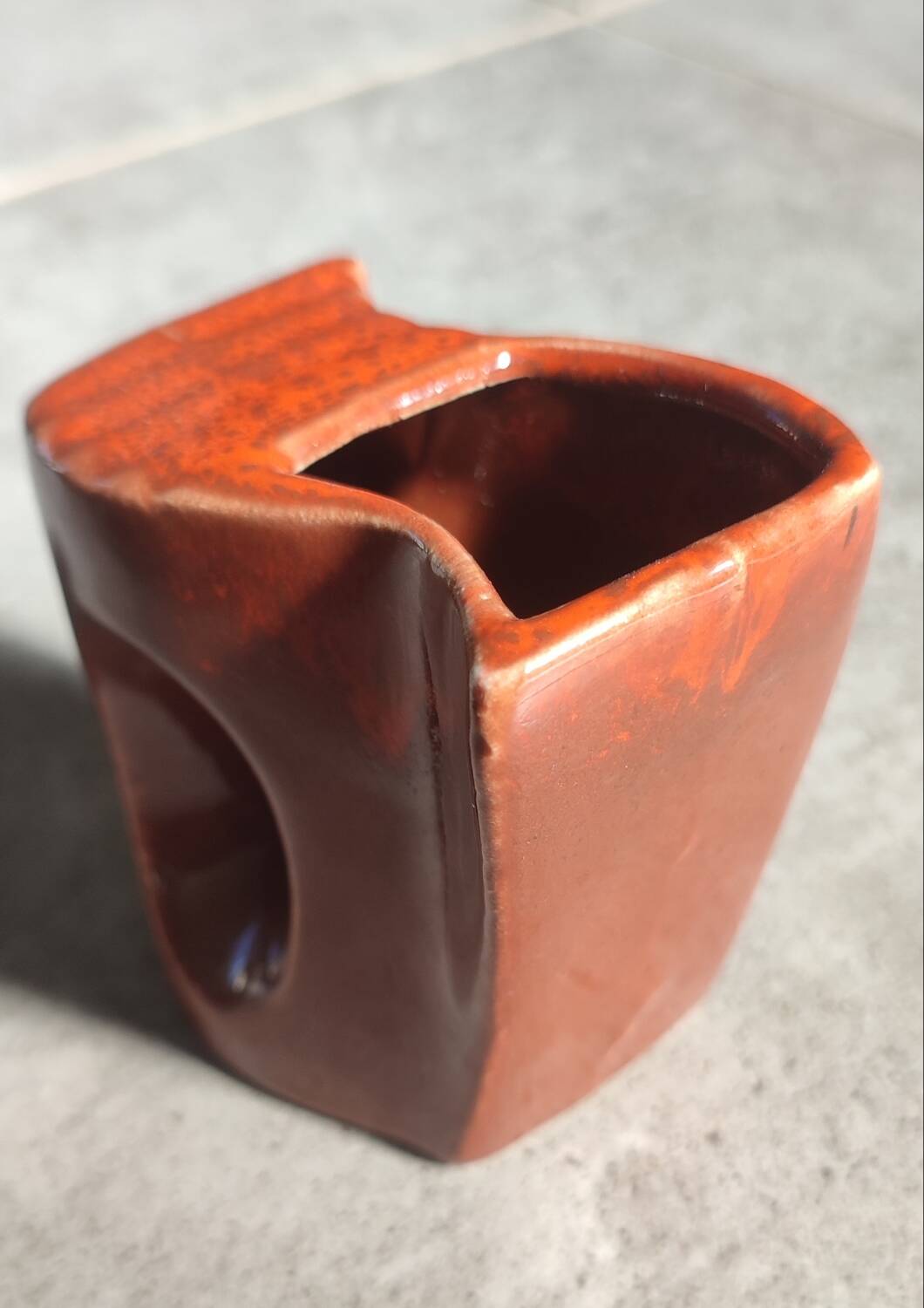Saucière moderniste en céramique italienne, années 60