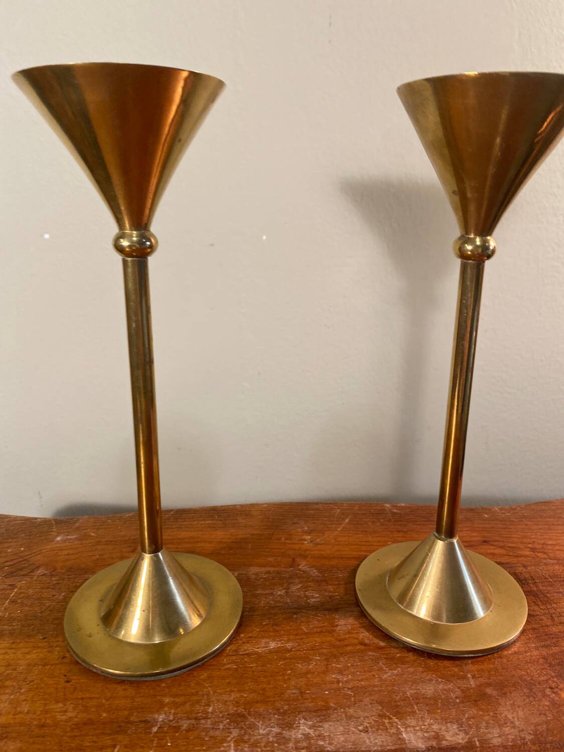 Pair of golden candlesticks