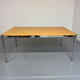 Large table design USM Haller wooden top and chrome structure