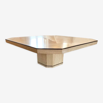 Travertine coffee table