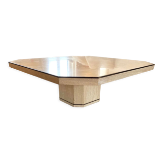 Travertine coffee table