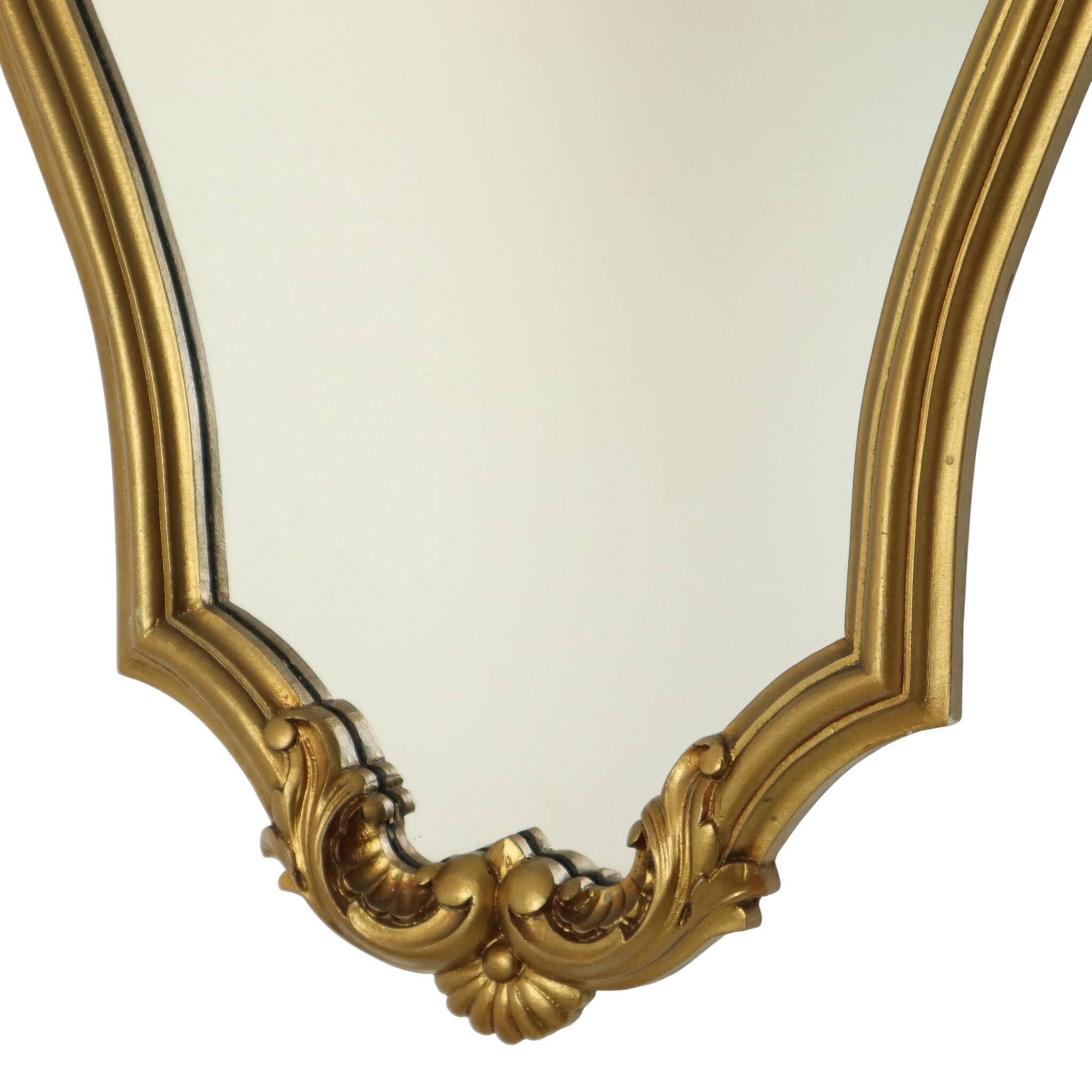 Vintage Gold Mirror Baroque Style Classic Crested Mirror 61cm