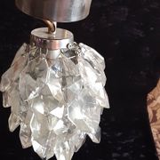 Lustre pampilles glycine / verre / cristal