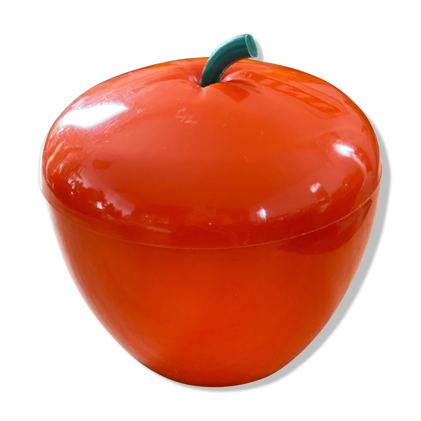 Vintage orange apple ice bucket