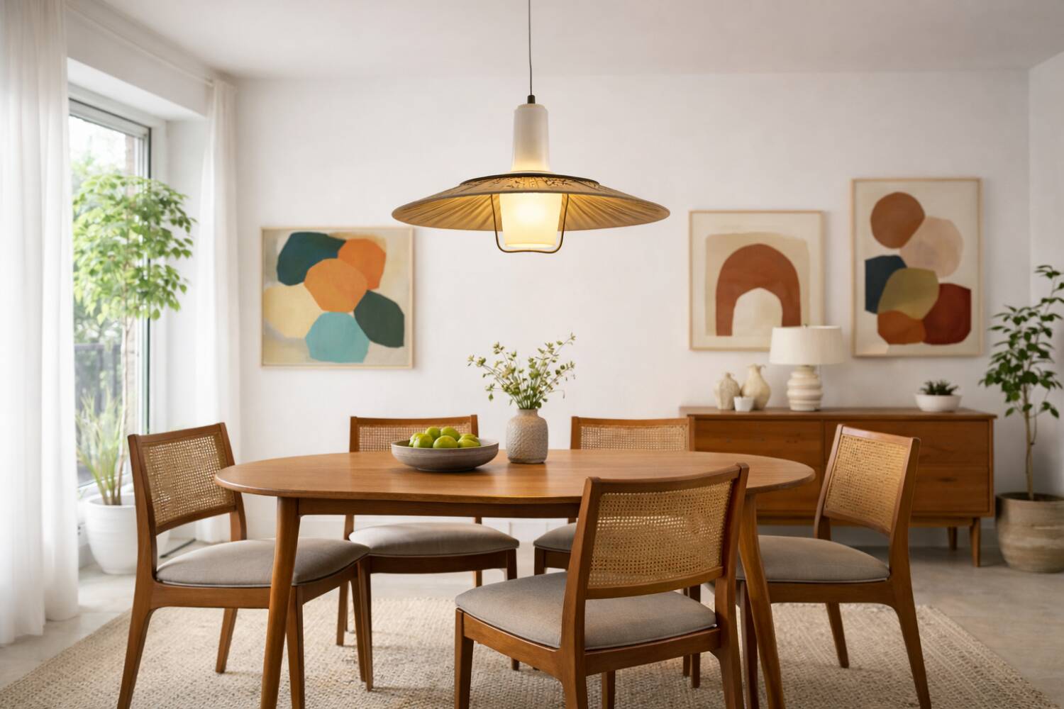 Louis Kalff large iconic fifties vintage pendant from Philips