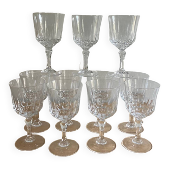 11 vintage wine glasses