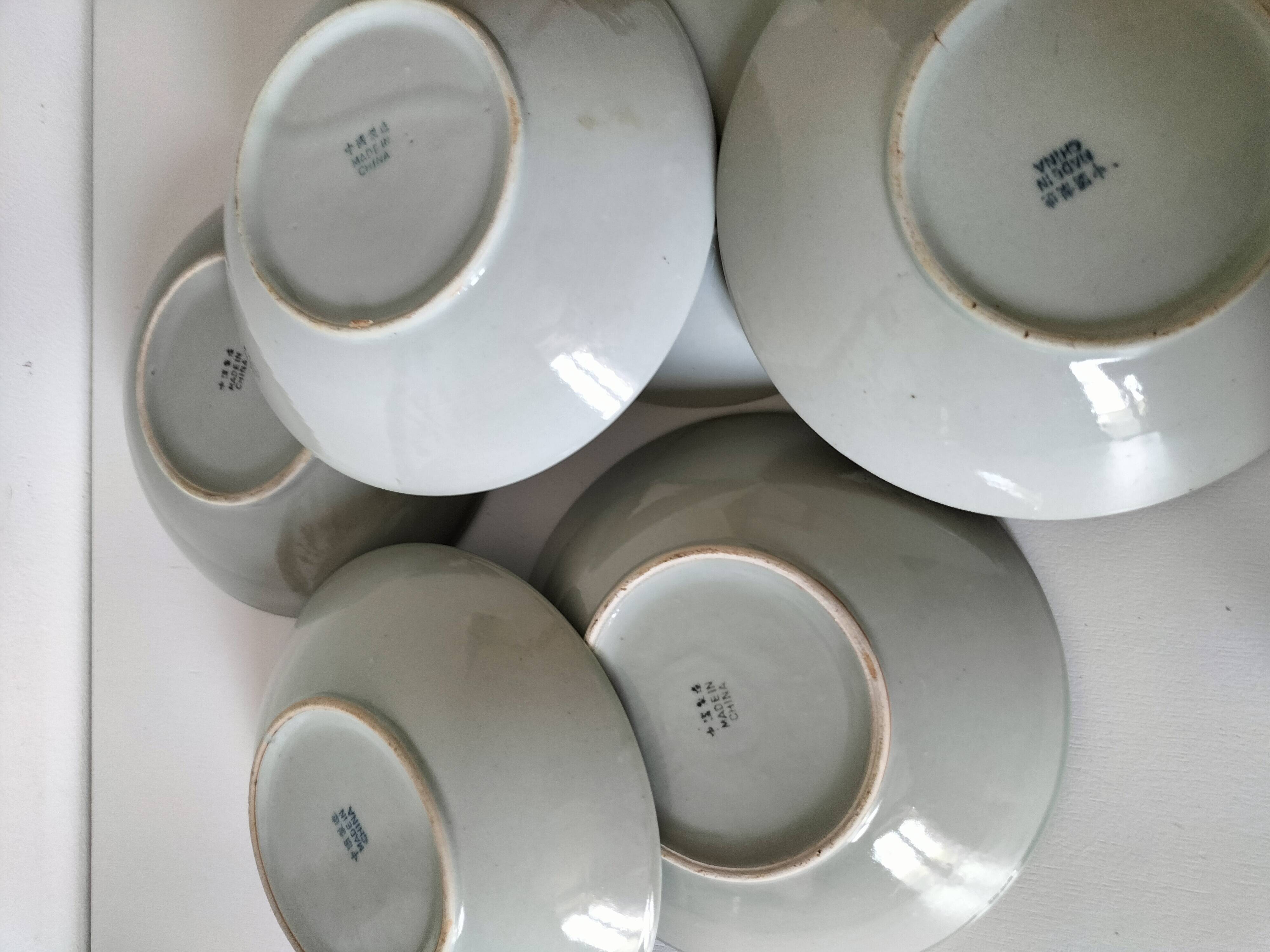 6 assiettes creuses chinoises vintage