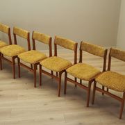 Set of six teak chairs, Danish design, 1970s, production: Denmark