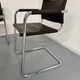 Lot of 5 tubular metal leather chairs designed by Mart Stam, Bauhaus, 1970s.