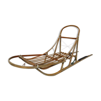 Wooden dog sledding