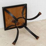 Vintage coffee table, wrought iron and ceramic