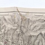 Map of Marseille Méditerranée 1950