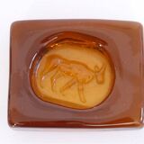 Glass ashtray by Erik Hoglund 1960
