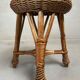 Vintage wicker / bamboo stool