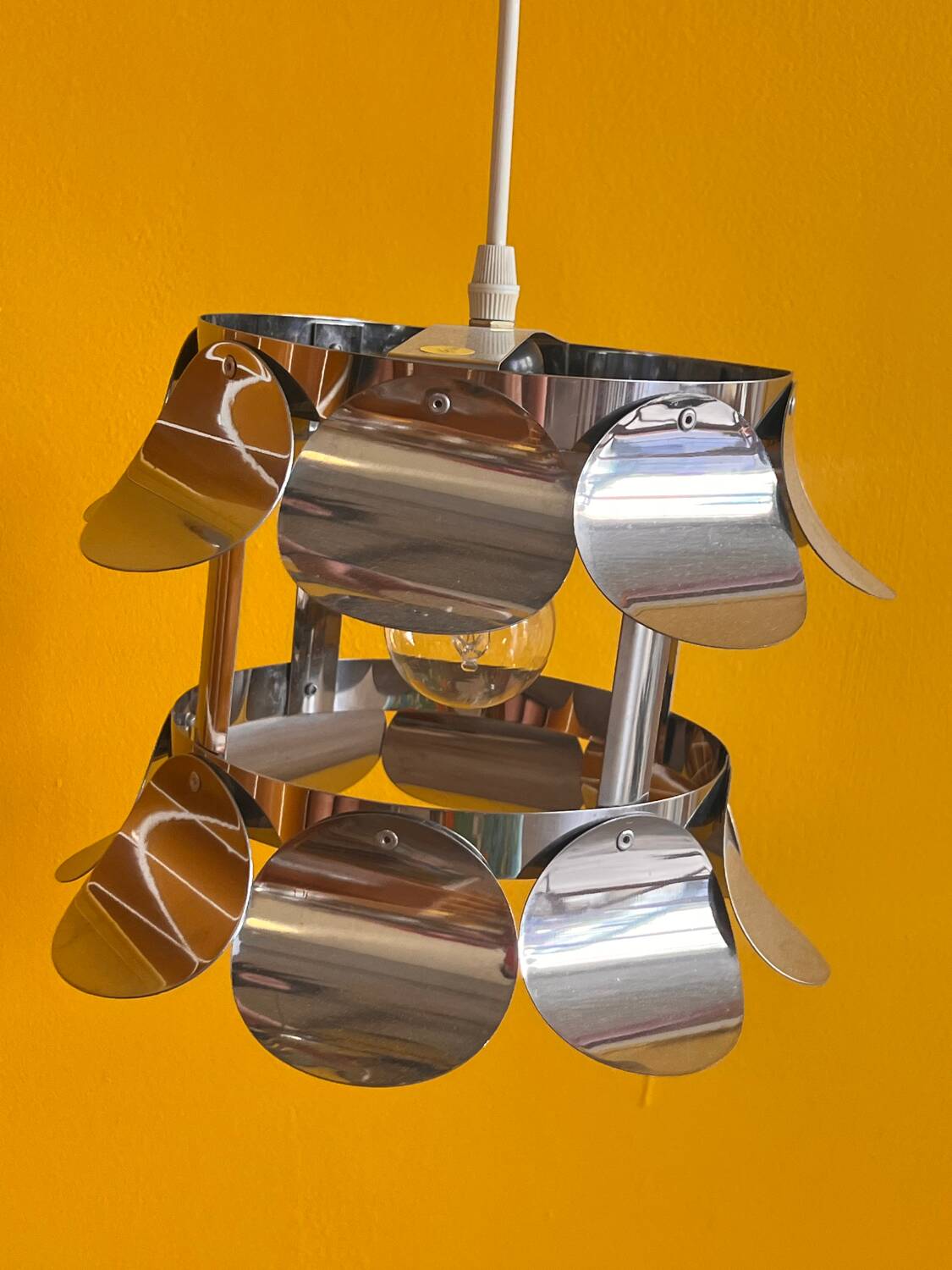 70s metal lampshade