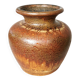 Fat Lava Pottery Vase: Vintage West Germany 202-13, Brown Drip Glaze
