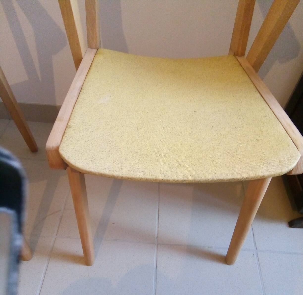Pair of vintage 1950 sandblasted bridge armchairs