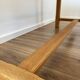 Solid oak farmhouse table with extensions.