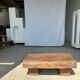 Asian solid wood quadripod brutalist coffee table H30 L81 l42